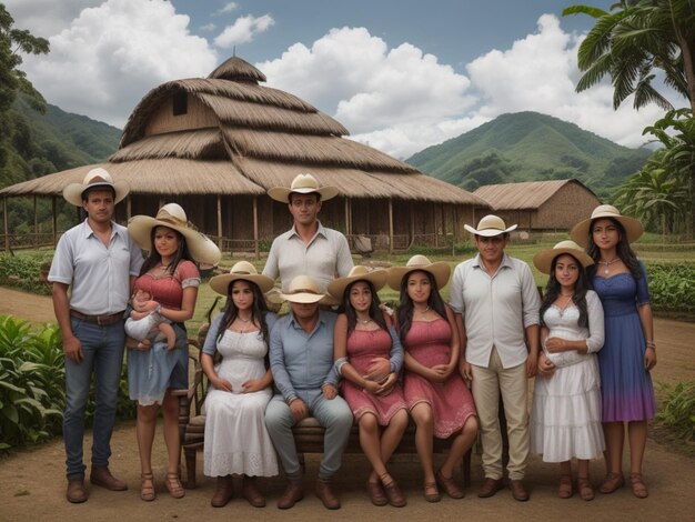 Kolumbianisches Familienfoto