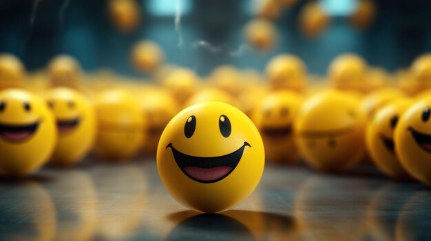Foto komisches gelbes smiley-gesicht