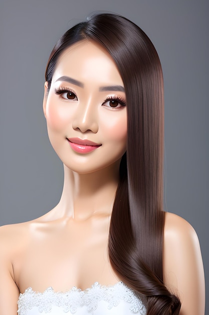 Kommerzielles Schönheitsmodell einer vietnamesischen Schönheitsfrau
