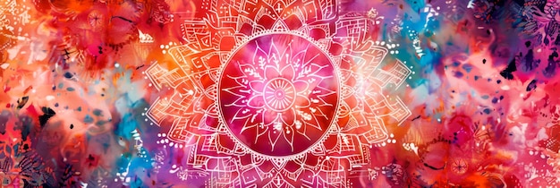 Komplizierte Aquarell-Mandala-Muster, die jedem Raum ein Gefühl von Harmonie und Gleichgewicht verleihen
