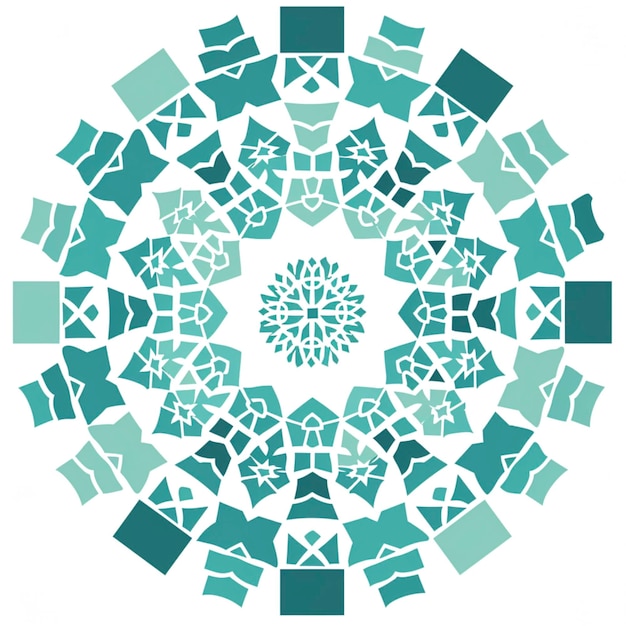 Komplizierte islamische Muster zeigen geometrische Eleganz, verflochtenen Linien und lebendige Symmetrie