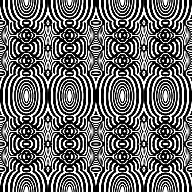 Komplizierte Schwarz-Weiß-Op-Art-Geometrie-Muster
