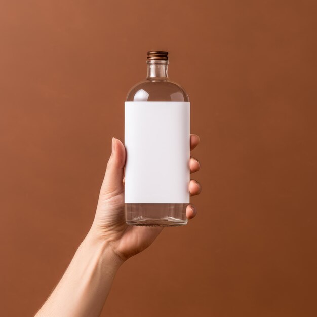 Komplizierter Minimalismus Durchsichtige Wasserflasche mit versteckten Details