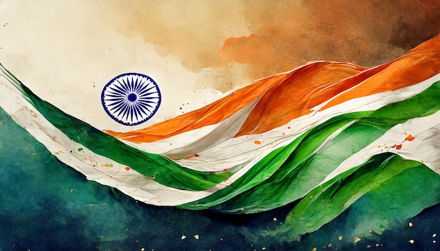 Komponieren Sie ein patriotisches Gedicht, das von der indischen Flagge inspiriert ist, der dreifarbigen Schönheit des Unabhängigkeitstages der Republik.