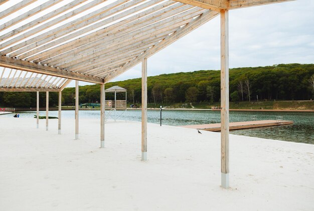 Komsomol Teich Stavropol Sandstrand am Stadtsee