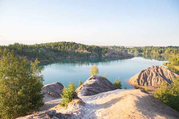 Konduki-Steinbrüche Landschaften in der Region Tula