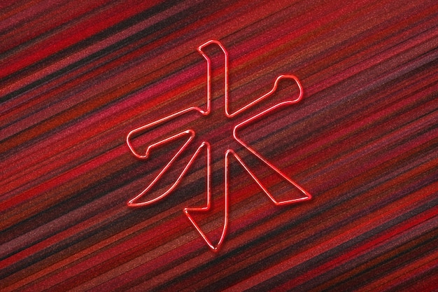 Konfuzianismus-Symbol, konfuzianische Tradition, chinesische Philosophie, roter Hintergrund