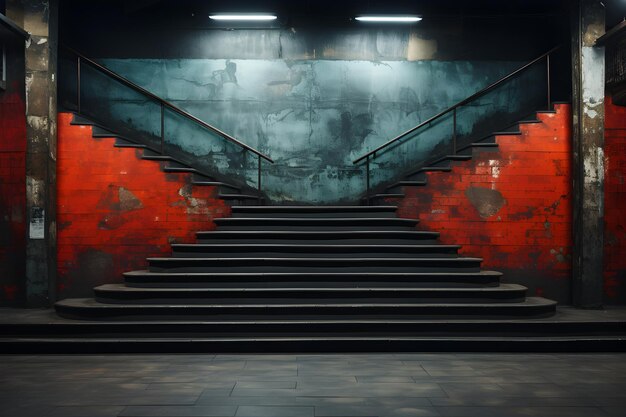 Konkrete U-Bahn-Treppen erzeugten KI