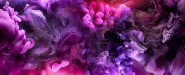 Kontrastierende rosa Tinte abstrakter Hintergrund Acrylfarbe Hintergrund für Parfüm Shisha Kosmetik Mysteriöse Rauchwolken bunter Nebel