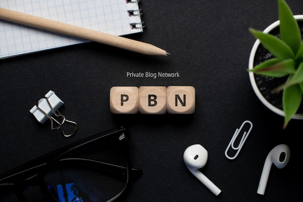 Konzept Business Marketing Akronym PBN oder Private Blog Network