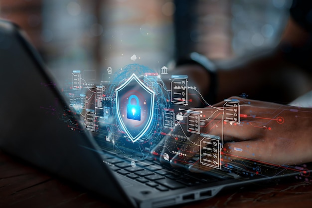 Konzept der Cybersicherheit Anmeldung Benutzeridentifikation Informationssicherheit
