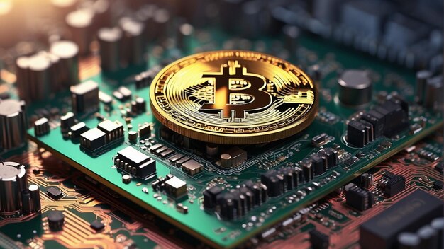 Konzept der digitalen Währung Bitcoin