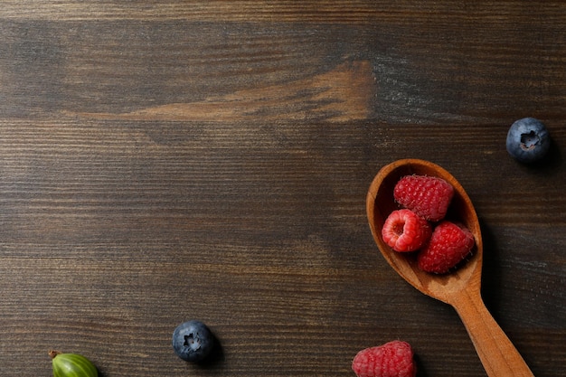 Konzept der frischen Beeren Platz für Text