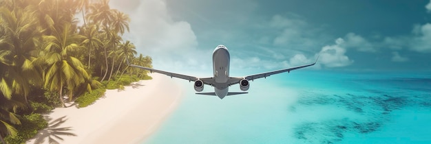 Konzept der generativen KI für Flugzeugreisen
