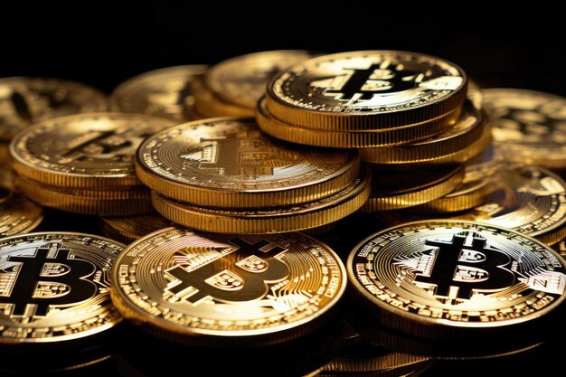 Konzept der goldenen Bitcoins