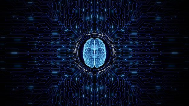 Konzept der künstlichen Intelligenz Gehirnplatine