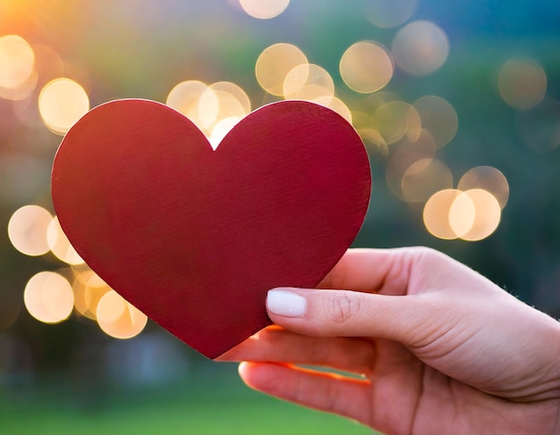 Konzept der Liebe und Romantik vertikales Foto mit einem Herz