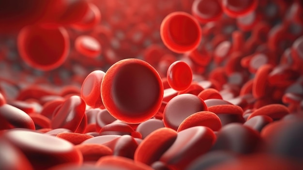 Konzept der medizinischen Gesundheitsfürsorge für menschliches rotes Blut