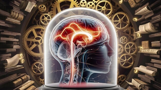 Konzept der menschlichen Intelligenz menschliches Gehirn