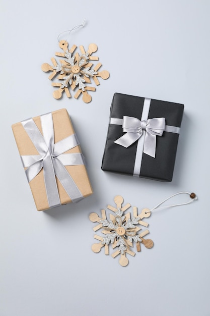 Konzept der schönen Weihnachtsgeschenk-Geschenkboxen