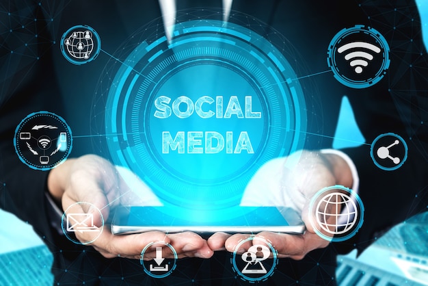 Konzept der Social Media- und People-Network-Technologie