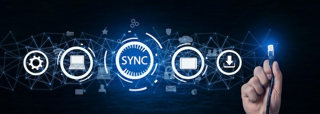 Konzept der Sync-Internet-Technologie