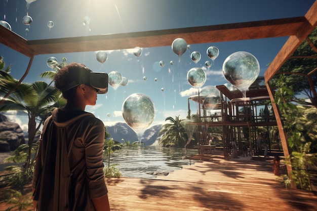 Konzept der Virtual-Reality-Technologie für den Tourismussektor