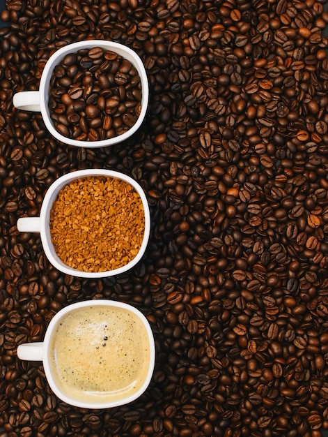 Konzept des Kaffees. Tasse Kaffee. Kaffeepause. Morgenkaffee Hintergrund