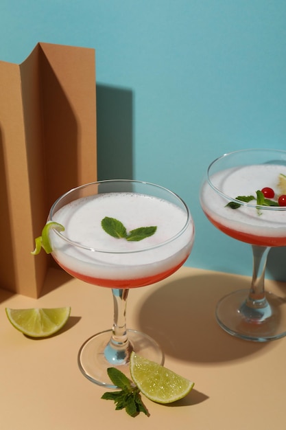 Konzept des köstlichen Cocktails leckerer kosmopolitischer Cocktail