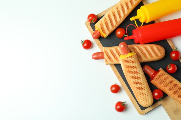 Konzept des leckeren Essens mit französischem Hot Dog