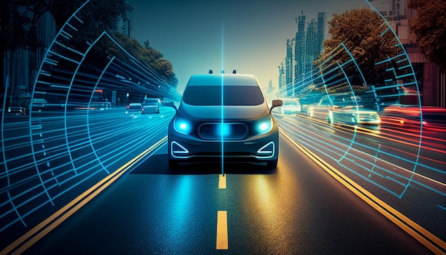 Konzept eines autonomen Fahrzeugsensorsystems für die Sicherheit der fahrerlosen Fahrzeugsteuerung Adaptiv