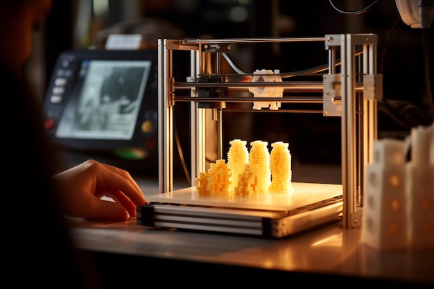 Konzept für die Kunststoffdrucktechnik, Maschineningenieurwesen, 3D-Modell-Drucker-Design