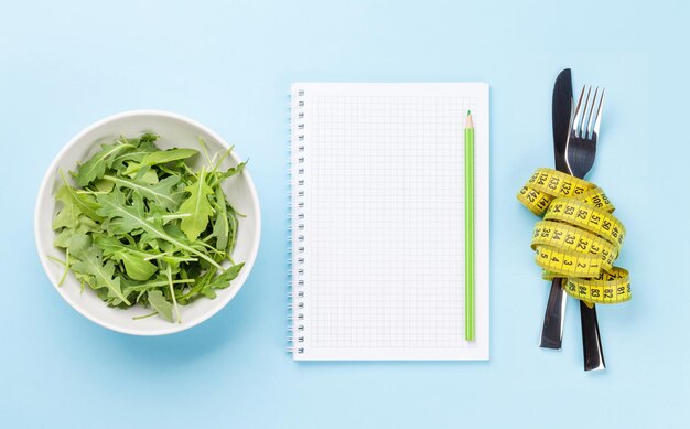 Foto konzept für gesunde ernährung und gewichtsverlust