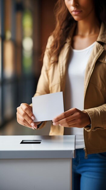 Konzeptionelles Bild einer Wählergruppe zum Zeitpunkt der WahlxA