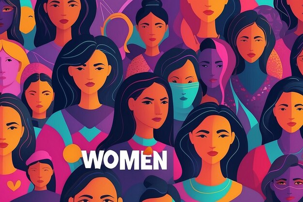 Konzeptposter für den Internationalen Frauentag Frauensignal Illustration Hintergrund