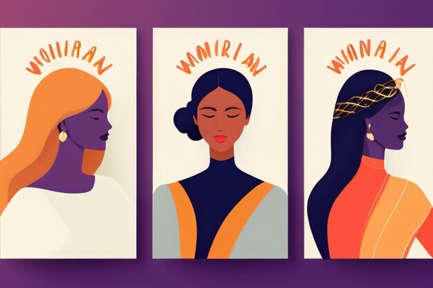 Konzeptposter für den Internationalen Frauentag Frauensignal Illustration Hintergrund