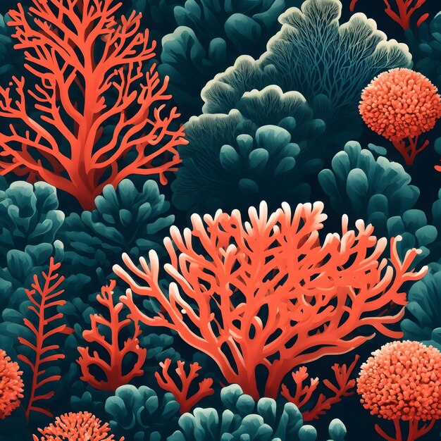 Foto korallene illustration ai generative