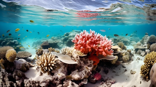 Korallenkolonien gedeihen in einem geschützten Meeresreservat