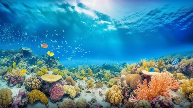 Korallenriff-Hintergrund Illustration AI GenerativexA