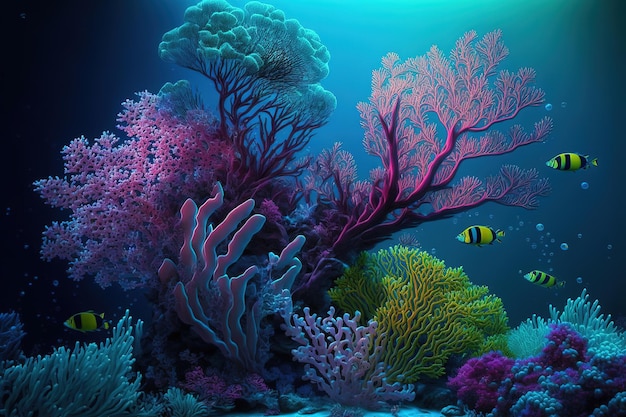 Korallenriff im Meer