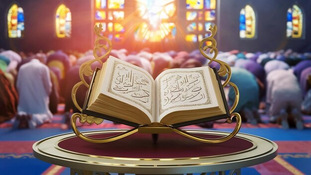 Koran, das heilige Buch der Muslime in der Moschee