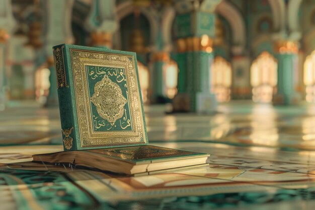 Foto koran, das heilige buch in der moschee