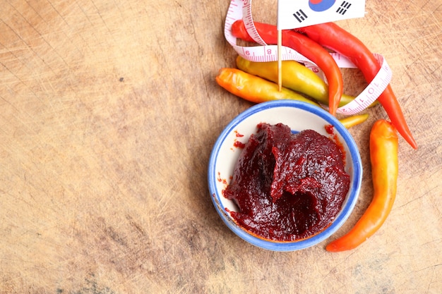 Foto koreanische rote chili-sauce - kochujang