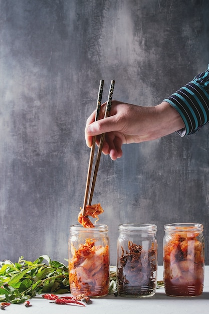 Koreanische Vorspeise Kimchi