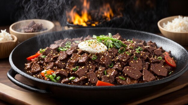 koreanisches Speise-Menü Sizzling Bulgogi Bliss