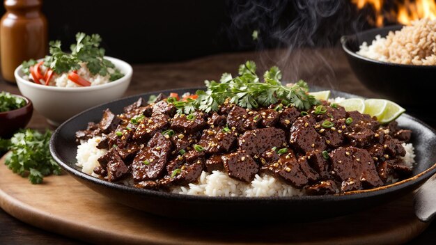 koreanisches Speise-Menü Sizzling Bulgogi Bliss