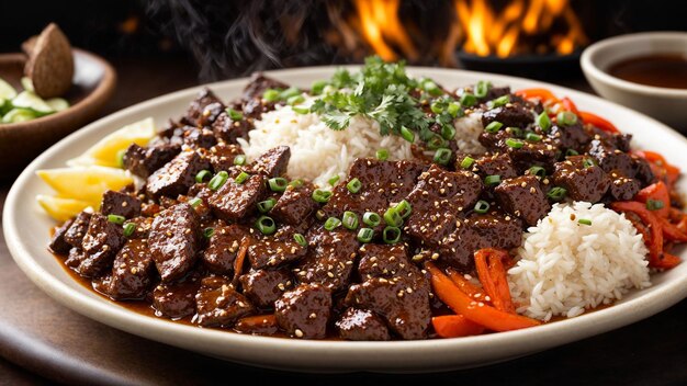 koreanisches Speise-Menü Sizzling Bulgogi Bliss