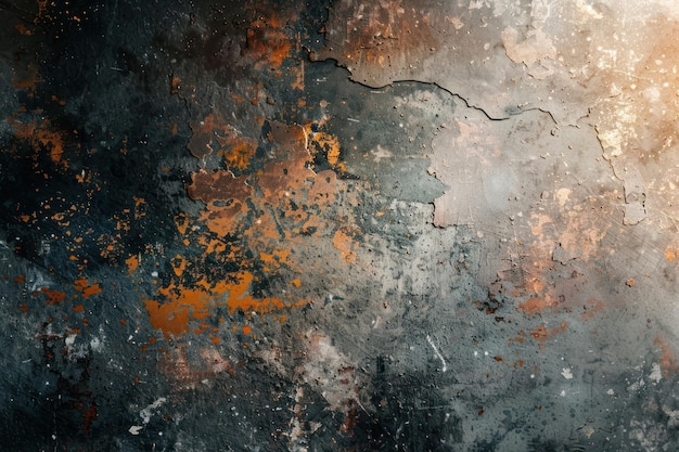 Korrosionsrost an der Textur von metallischem Papier