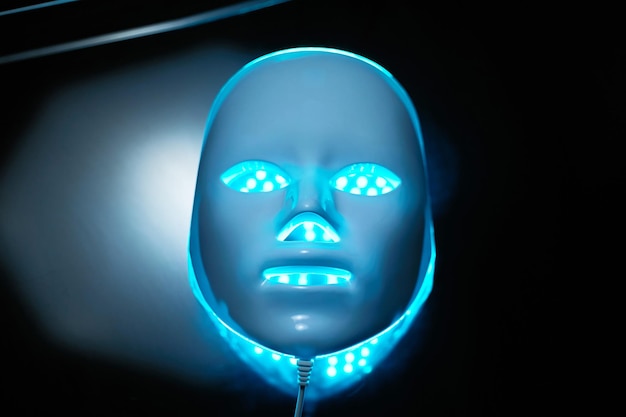 Foto kosmetische led-maske konzept einer virtual-reality-maske