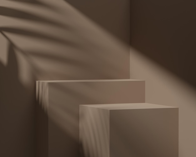 Kosmetisches rundes Podium oder Sockel mit Wandhintergrund Abstraktes Produktanzeigepodium 3D-Rendering-Studio mit geometrischen Formen Kosmetisches Produkt minimale Szene mit Plattform